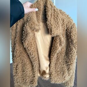 Blank NYC Warm Brown Teddy Jacket
